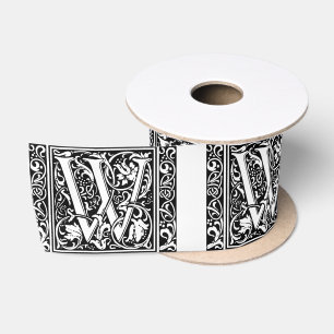 Letter W Middeleeuwse Monogram Art Nouveau Lint
