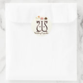 Letter W Monogram Cupcake Logo Zakelijke Stickers (Tas)