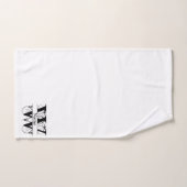 Letter W Monogram Initiaal Bath Cadeset Bad Handdoek (Handdoek)