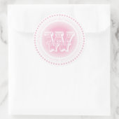 Letter W Monogram Ronde Stickers (Tas)