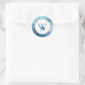 *~* LETTER W - Nautische strandenvelop Sticker (Tas)