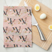 Letter W Theedoek (Quarter Fold)
