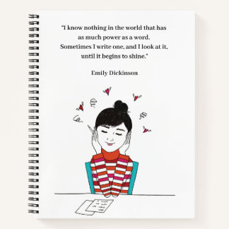 Letter writer 1_Emily Dickinson quote 2 Notitieboek