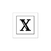 Letter X 1 inch rubberen stempel (Afrduk)