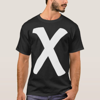 Letter X Capital Alphabet Monogram Initiaal Halowe T-shirt