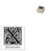 Letter X  eerste brief met aangepaste naam Rubberstempel (Gestempeld)
