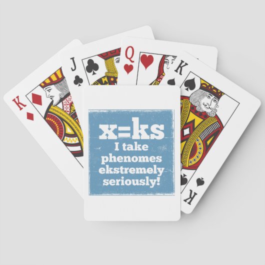 Letter X-fenomeen is geluidsfonica Pokerkaarten (Achterkant)