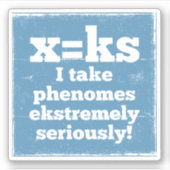 Letter X-fenomeen is geluidsfonica Sticker (Voorkant)