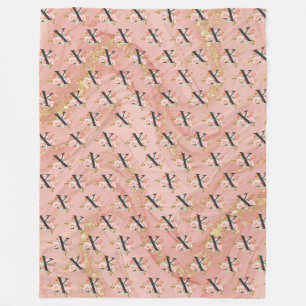 Letter X Fleece Deken