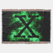 Letter X Groen Hoofdstedelijk Alfabet Deken (Voorkant)