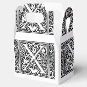 Letter X Middeleeuws Monogram Art Nouveau Bedankdoosjes (Geopend)