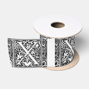 Letter X Middeleeuwse Monogram Art Nouveau Lint