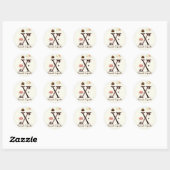 Letter X Monogram Cupcake Logo Zakelijke Stickers (Vel)