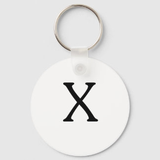 Letter X Monogram Sleutelhanger