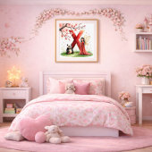 Letter X Panda Fairy Poster - Chinese Alphabet Art