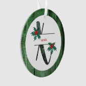 *~* Letter X Robuuste kerstfoto AP44 Ornament (voorkant)