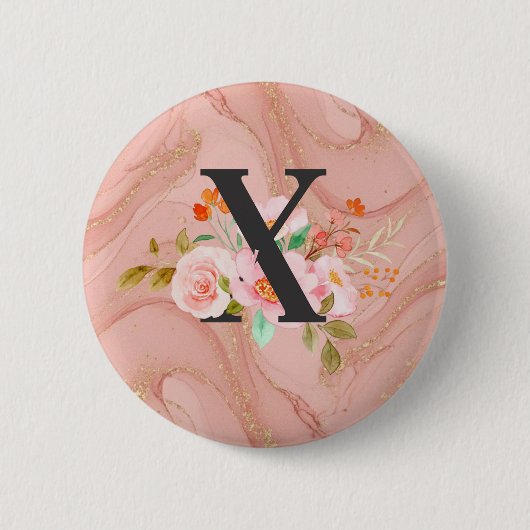 Letter X Ronde Button 5,7 Cm (Voorkant)