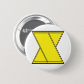 letter x ronde button 5,7 cm (Voorkant /achterkant)