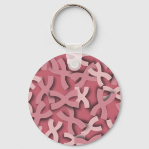 Letter X Roze Sleutelhanger