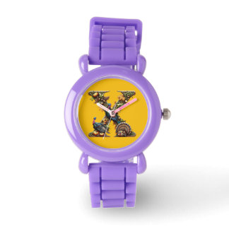 Letter X Thanksgiving turkey style Horloge