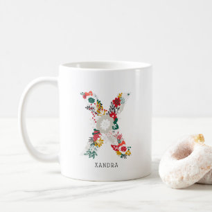 letter X Whimsical Floral Letter Monogram I Mok