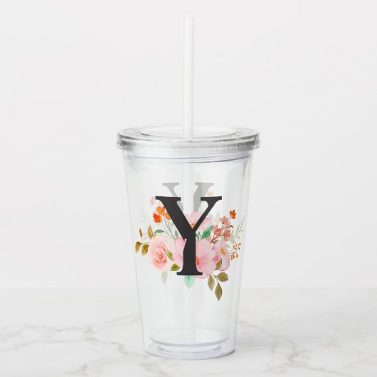 Letter Y Acryl Drinkbeker (Voorkant)
