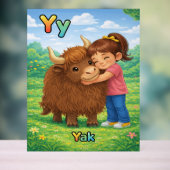 Letter Y Alphabet Poster – Y is for Yak (Neutre)