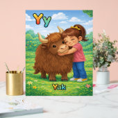 Letter Y Alphabet Poster – Y is for Yak (Mariage)