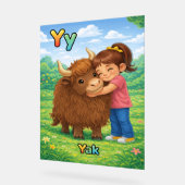 Letter Y Alphabet Poster – Y is for Yak (Angle)