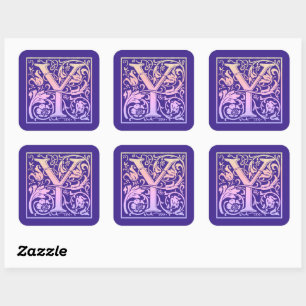 Letter Y Colorful First Letter Gradient Vierkante Sticker