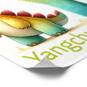 Letter Y, Dinosaur Alphabet Waterverf Poster (Hoek)