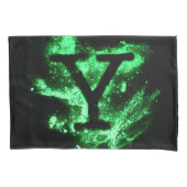 Letter Y Groen Hoofdstedelijk Alfabet Kussensloop (Voorkant)