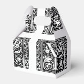 Letter Y Middeleeuwse Monogram Art Nouveau Bedankdoosjes (Achterkant)