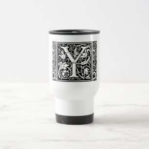 Letter Y Middeleeuwse Monogram Art Nouveau Reisbeker