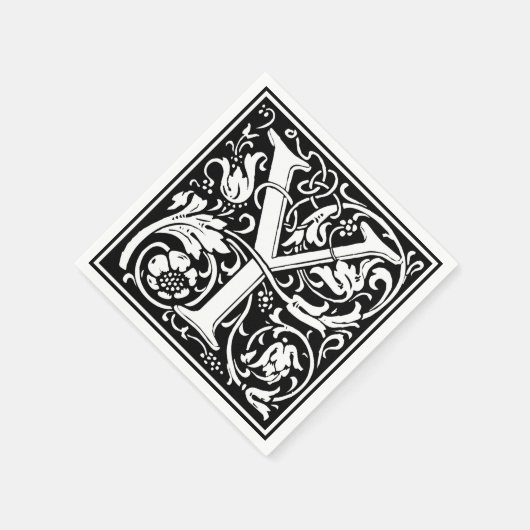 Letter Y Middeleeuwse Monogram Art Nouveau Servetten (Hoek)