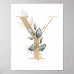 Letter Y Monogram Poster