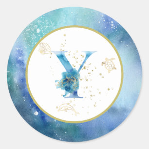 *~* LETTER Y - Nautische strandenvelop Sticker