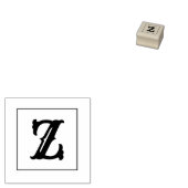 Letter Z 1 inch rubberen stempel (Gestempeld)