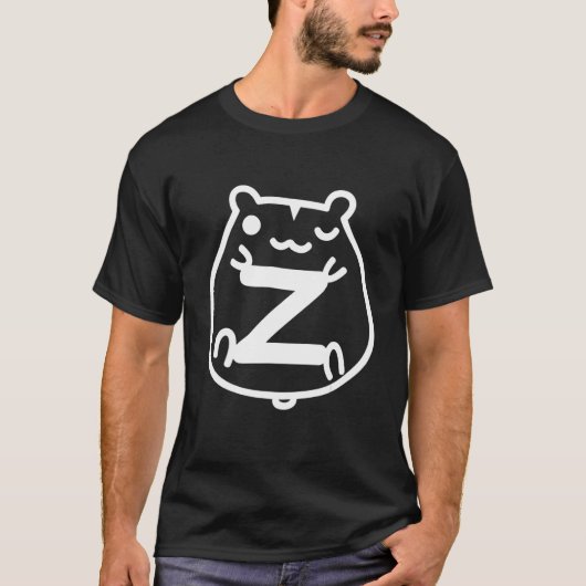 Letter Z Hamster Name Monogram T-shirt (Voorkant)