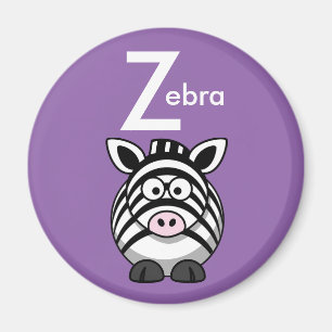 "Letter Z" is voor Zebra Children's Alphabet Magne Magneet