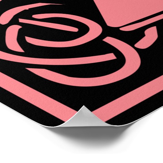 Letter Z Medieval Monogram  Initiaal Poster (Hoek)