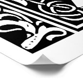 Letter Z Medieval Monogram  Initiaal Poster (Hoek)