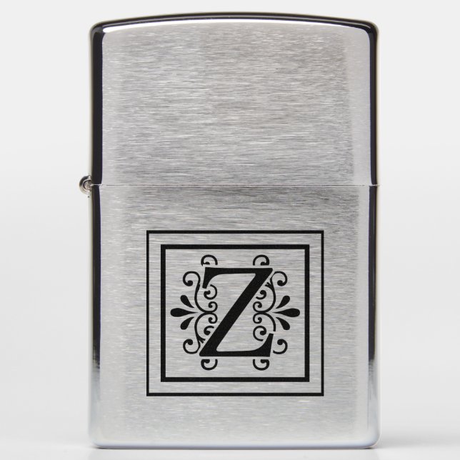Letter Z Monogram Zippo Lighter (Voorkant)