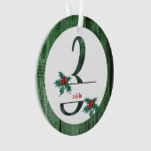 *~* Letter Z Rustic Kerstmis-FOTO-hout AP44 Ornament (voorkant)