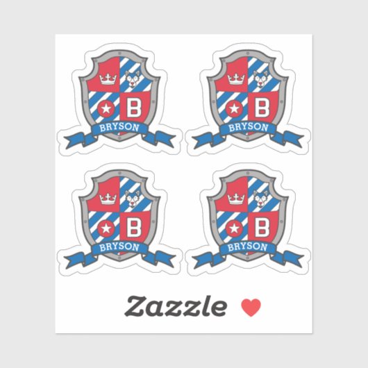 Lettercode B aangepaste naam Bryson wolf dog messg Sticker (Vel)