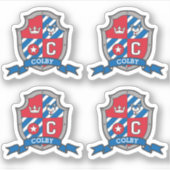 Lettercode C aangepaste naam Colby wolf dog messgh Sticker (Voorkant)