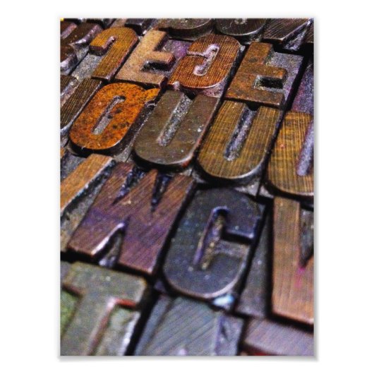  letterdruk tekst foto afdruk (Voorkant)