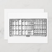 Letterdrukpers type case kaart (Voorkant / Achterkant)