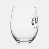 Lettered Afstuderen gepersonaliseerde klasse van A Wijnglas Zonder Voet (Rechts)