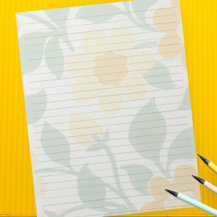 Lettergrootte 8,5 x 11-inch gele, brede rand notitieblok